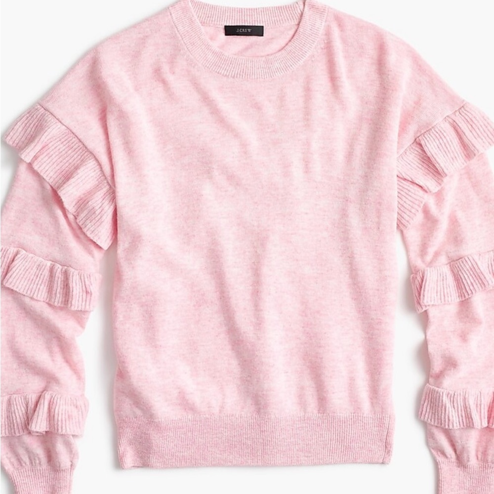 Pink Ruffle Sleeve Sweater - Picture 3 of 4